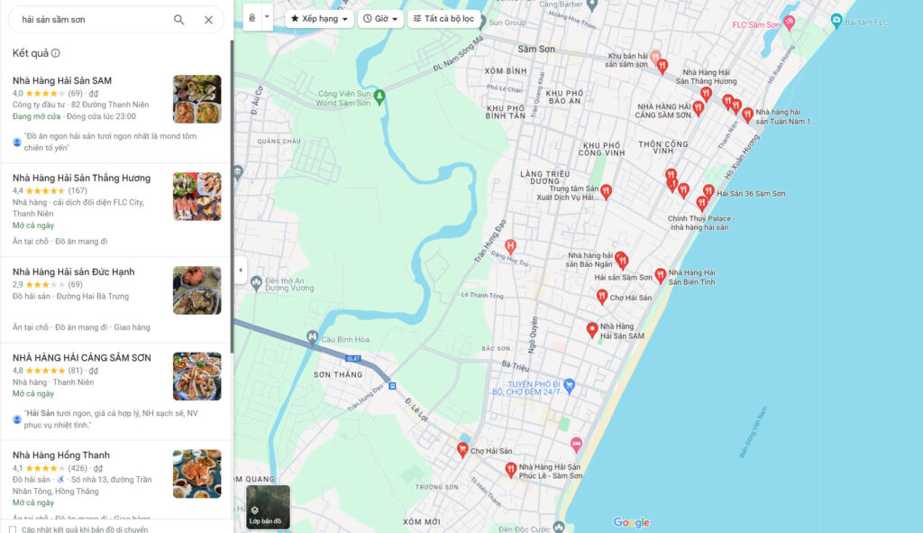 đánh giá google map 1 sao
